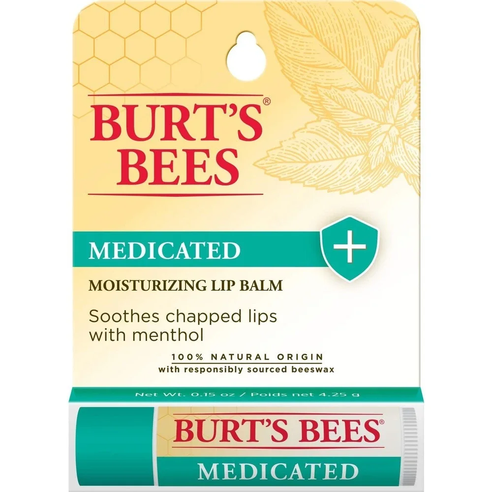 Burts Bees, Medicated Lip Balm Blister Box